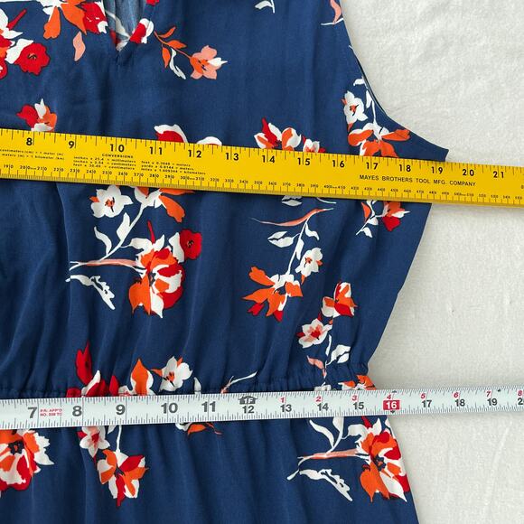 41 HAWTHORN Stitch Fix Trisha Split Neck Dress Blue Women's Size Large - Picture 11 of 14